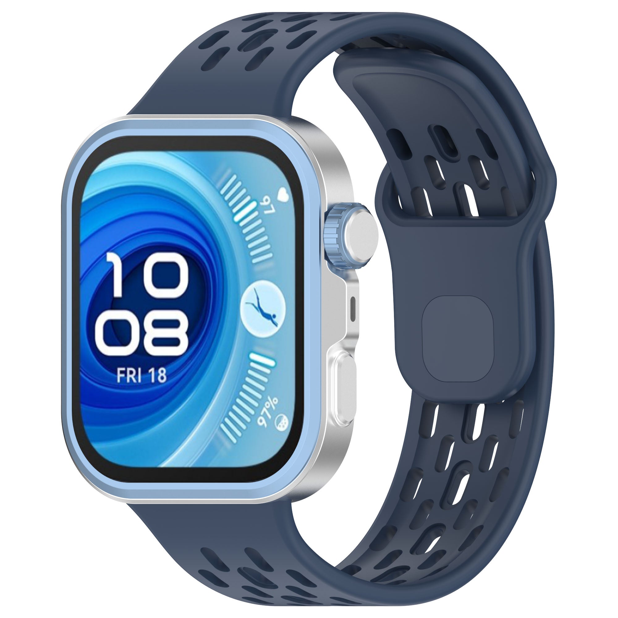 Bracelet air silicone Huawei Watch Fit 4 (bleu foncé)