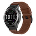Bracelet cuir premium Garmin Approach S70 - 47mm (marron foncé)