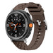 Samsung Galaxy Watch 9 - 40mm Diamond Leather Hybrid Strap (Dark Brown)