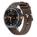 Bracelet cuir hybride diamond Samsung Galaxy Watch 8 Classic (marron foncé)