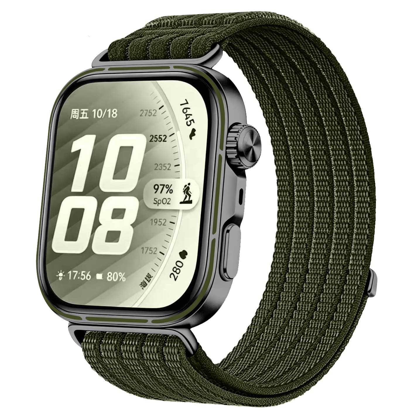 Bracelet nylon ultra fine Huawei Watch Fit 5 (vert foncé)