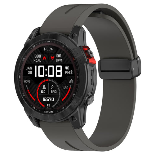 Bracelet silicone avec boucle-D Garmin D2 Bravo (gris foncé)