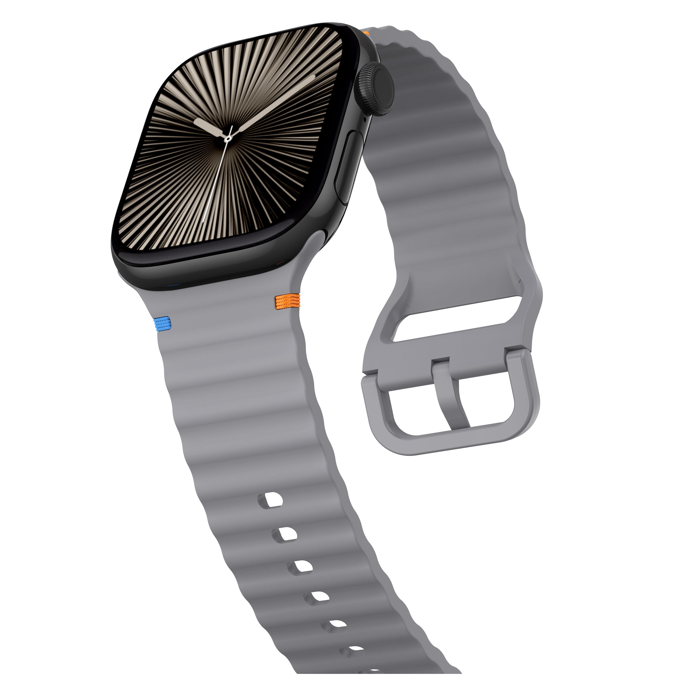Apple Watch Ultra Wave Silicone Strap (Dark Grey)