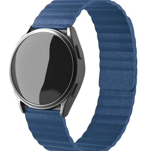 Bracelet cuir Loop Amazfit Active 2 (bleu foncé)