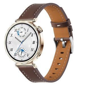 Bracelet cuir 'One Push' Huawei Watch GT 5 - 41mm (marron foncé)