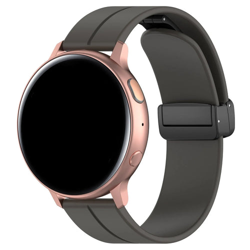 Bracelet silicone avec boucle Amazfit Bip 3 (Pro) (gris foncé)
