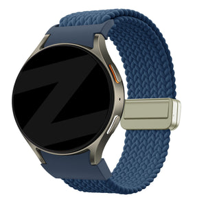 Bandz Bracelet trensé 'Easy Fit' Samsung Galaxy Watch 6 - 44mm (bleu)