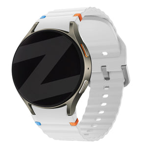 Bandz Bracelet Wave 'Easy Fit' Samsung Galaxy Watch 4 40mm (blanc)