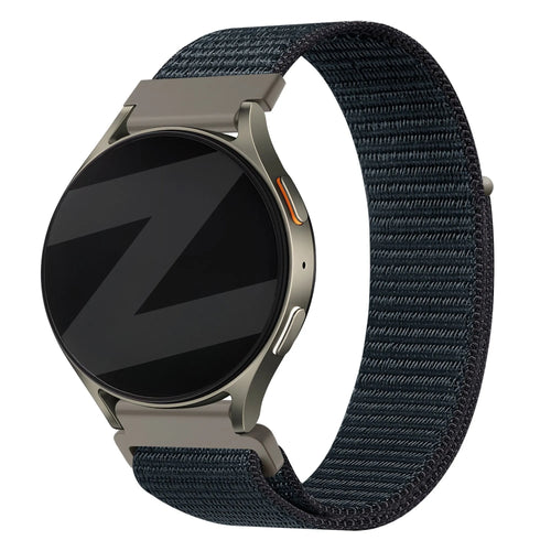 Bandz Bracelet nylon 'Easy Fit' Xiaomi Amazfit GTS (bleu/gris