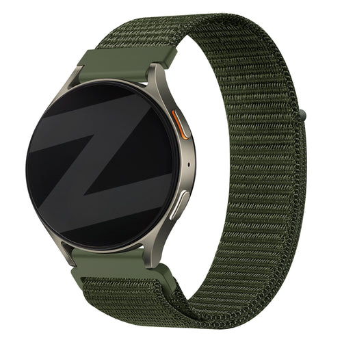 Bandz Samsung Galaxy Watch 6 - 44mm Nylon Strap 'Easy Fit' (Green)