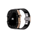 Reqior Apple Watch 45mm Case with Rubber Strap (Black/Rose Gold)