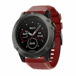 Bracelet silicone Garmin Instinct 3 - 50mm (rouge)