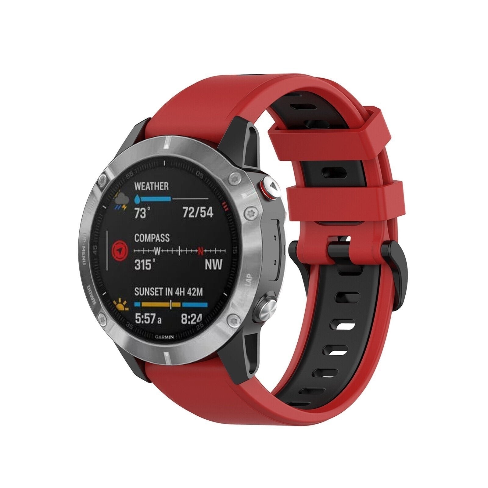 Bracelet à boucle sport Garmin Tactix 7 (rouge/noir)