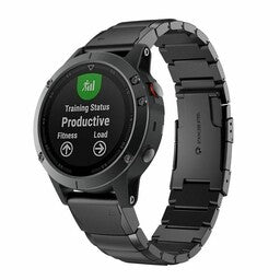 Bracelet métal Garmin Instinct 3 - 45mm (noir)