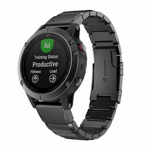Bracelet acier Garmin Forerunner 965 (noir)