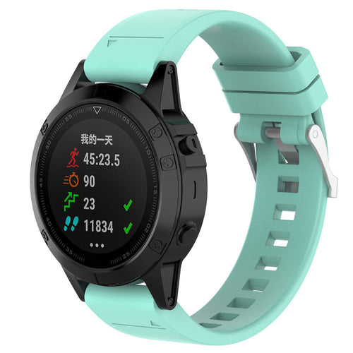 Bracelet silicone brillant Garmin Approach S70 - 42mm (aqua)