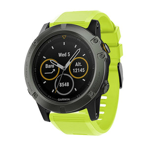 Bracelet silicone Garmin Fenix 8 Pro - 51mm (vert clair)