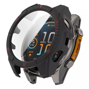 Coque rigide avec verre Garmin Fenix 8 - 51mm AMOLED (noir/rouge)