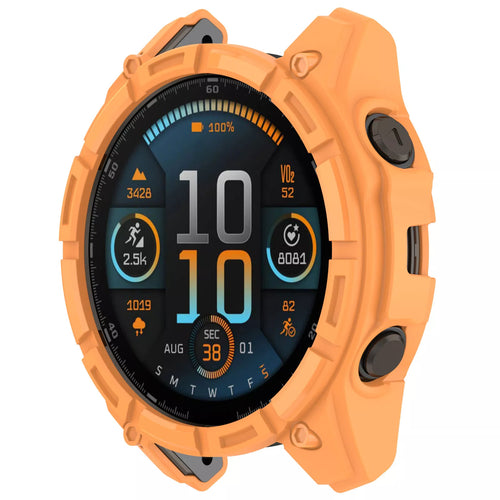 Coque TPU robuste Garmin Fenix 8 - 47mm SOLAR (orange)
