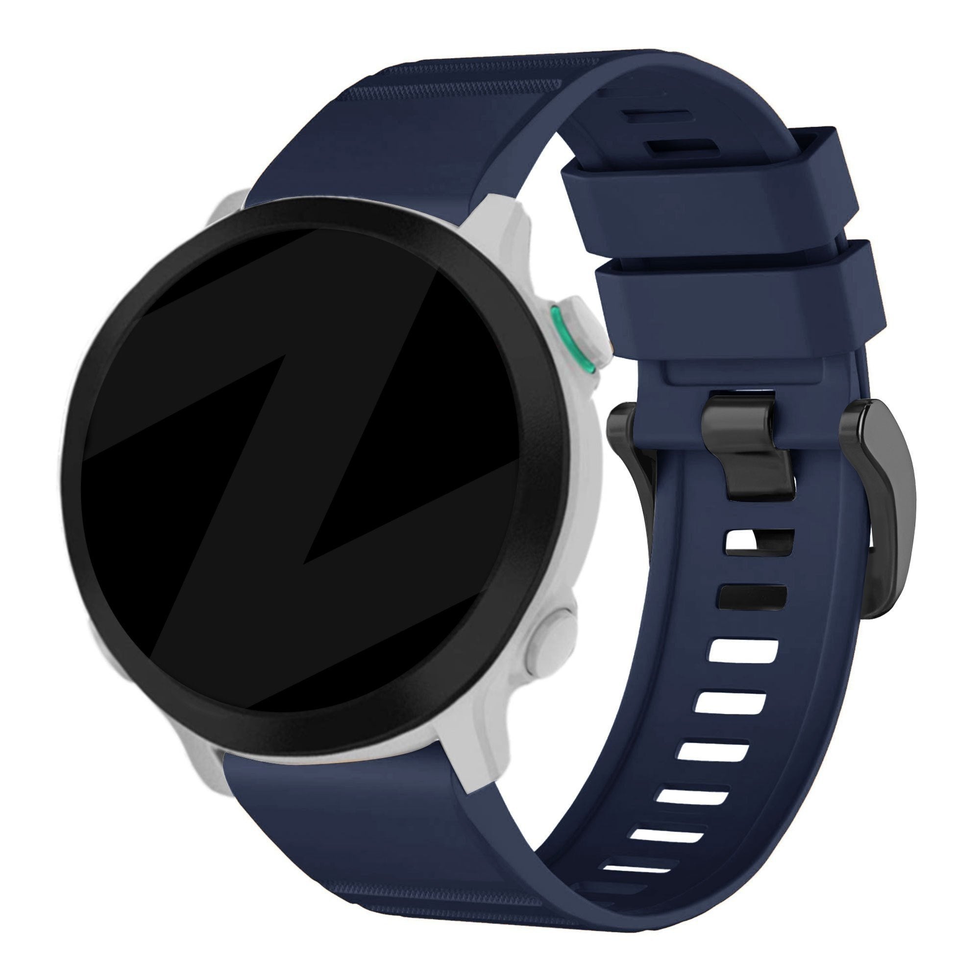 Bandz Bracelet silicone avec boucle Garmin Descent G 2 (bleu foncé)