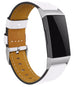 Bracelet cuir Fitbit Charge 3 (blanc)