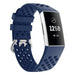 Bracelet silicone avec trous Fitbit Charge 3 (bleu foncé)