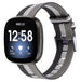 Bracelet à boucle en nylon Fitbit Sense (noir-blanc-gris)