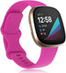 Bracelet silicone Fitbit Sense (rose vif)
