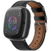 Bracelet cuir Fitbit Sense 2 (serré noir)