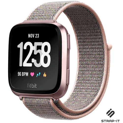 Bracelet nylon Fitbit Versa (rose)