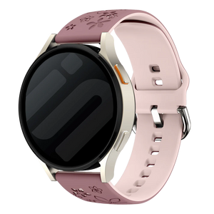 Bracelet silicone à fleurs Huawei Watch GT 7 - 41mm (mauve/rose pâle)