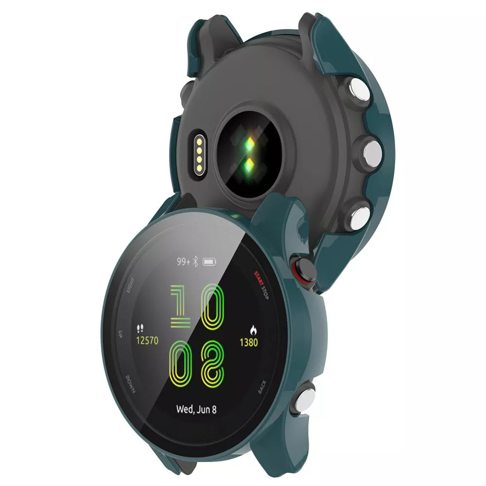 Coque rigide avec verre Garmin Forerunner 255 (vert)