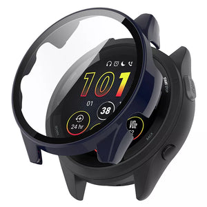 Coque rigide avec verre Garmin Forerunner 265 (bleu foncé)