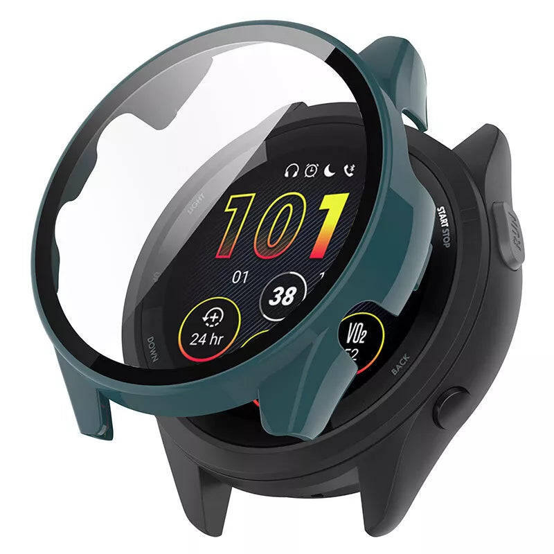 Coque rigide avec verre Garmin Forerunner 265 (vert)