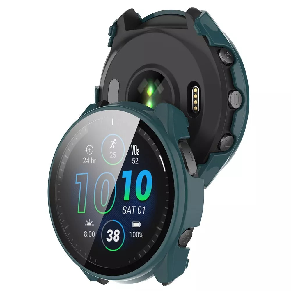 Coque rigide avec verre Garmin Forerunner 965 (vert)
