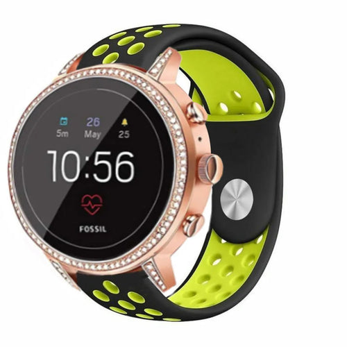 fossil-gen-5e-42mm-silicone-zwart-geel