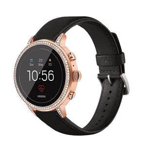 Bracelet cuir Huawei Watch 5 - 42mm (noir)