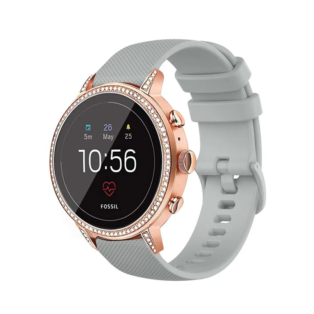 Bracelet silicone Fossil Gen 4 Venture HR (gris)