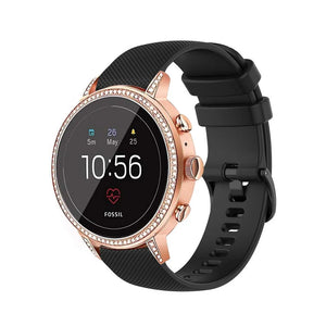Bracelet silicone Fossil Gen 4 Venture HR (noir)