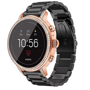 Bracelet acier Fossil Gen 4 Venture HR (noir)