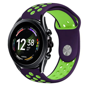 Silicone Sport Strap, on a watch, 3/4 front view
