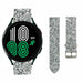 Bracelet cuir pailleté Galaxy Watch 5 - 44mm (argent)