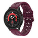 Samsung Galaxy Watch 5 Pro Silicone Strap Patterned (Burgundy)