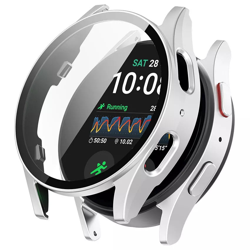 Coque rigide avec verre Samsung Galaxy Watch 7 40mm (argent)