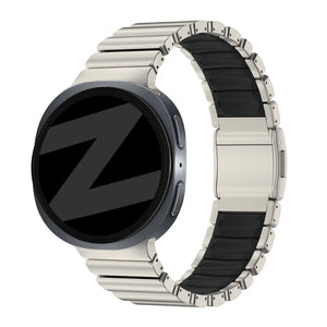 Bandz Samsung Galaxy Watch 9 - 40mm Titanium Strap 'Hybrid' (Titanium/Black)