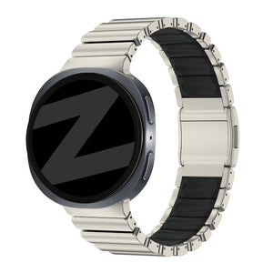 Bandz Bracelet titane 'Hybrid' Samsung Galaxy Watch 8 Classic (titane/noir)