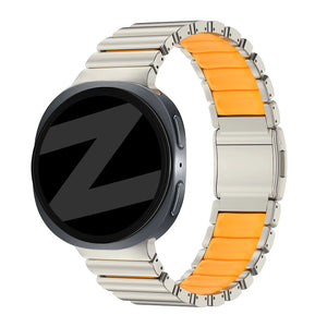 galaxy watch 8 titanium hybrid band titan orange