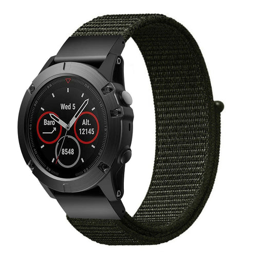 Bracelet nylon Garmin D2 Mach 1 Pro (vert militaire)