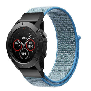 Bracelet nylon Garmin Fenix 8 Pro - 51mm (bleu clair)