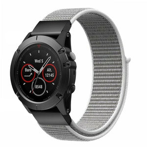 Nylon Strap, seashell, on a watch, 3/4 front view
